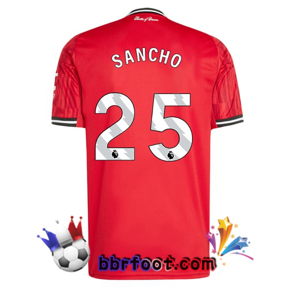 Maillot Foot Manchester United (SANCHO 25) Domicile Rouge 2025/2026 Maillot Foot Manchester United (SANCHO 25) Domicile Rouge 2025/2026