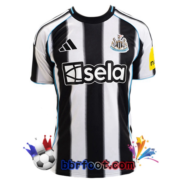 Maillot Foot Newcastle United Domicile Blanc Noir 2025/2026