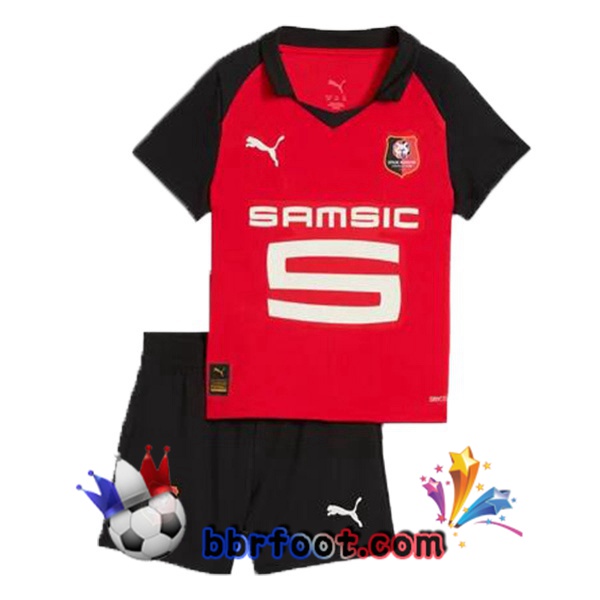 Maillot Foot Stade Rennais Enfant Domicile Rouge 2025/2026