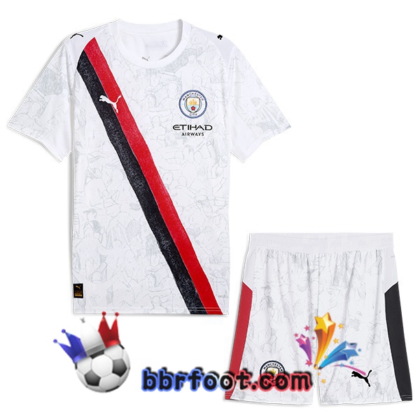 Maillot Foot Manchester City Club World Cup Enfant Domicile Blanc 2025/2026