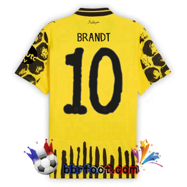 Maillot Foot Dortmund BVB Club World Cup (Brandt 10) Domicile Jaune Noir 2025/2026