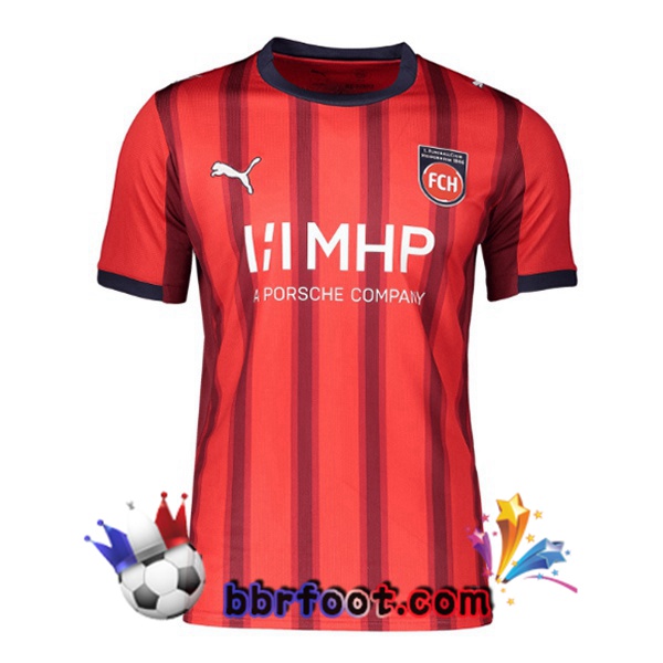 Maillot Foot FC Heidenheim Domicile Rouge 2025/2026