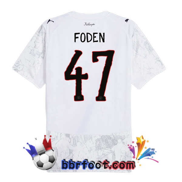 Maillot Foot Manchester City Club World Cup (Phil Foden 47) Domicile Blanc 2025/2026