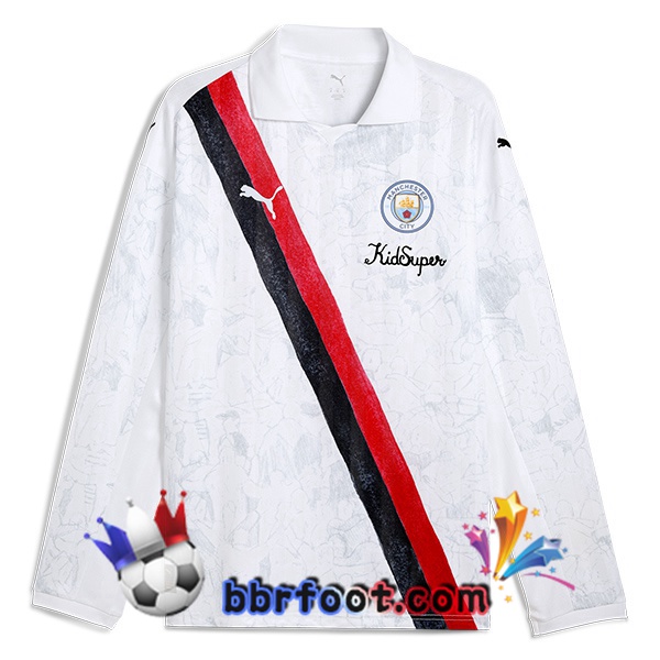Maillot Foot Manchester City Club World Cup Domicile Manche longue Blanc 2025/2026