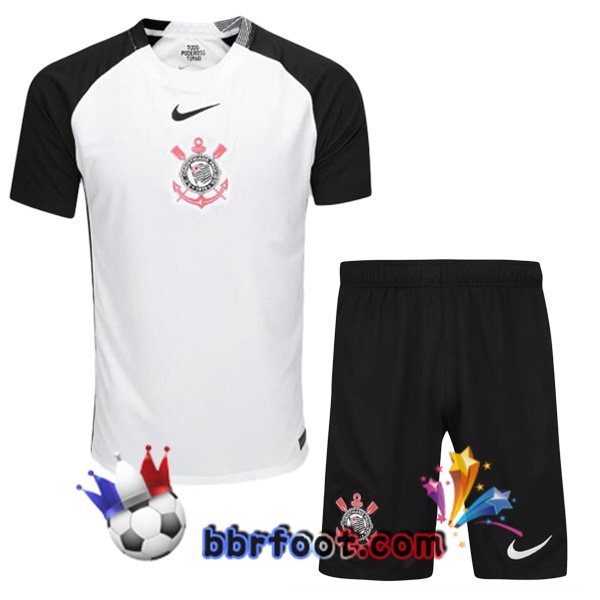 Maillot Foot Corinthians Enfant Domicile Blanc 2025/2026