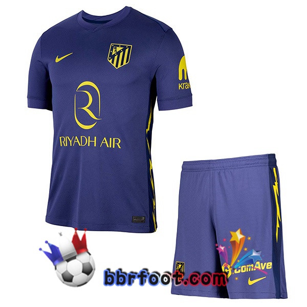 Maillot Foot Atletico Madrid Enfant Exterieur Bleu Royal 2025/2026