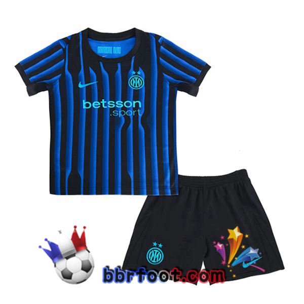 Maillot Foot Inter Milan Enfant Domicile Bleu Noir 2025/2026