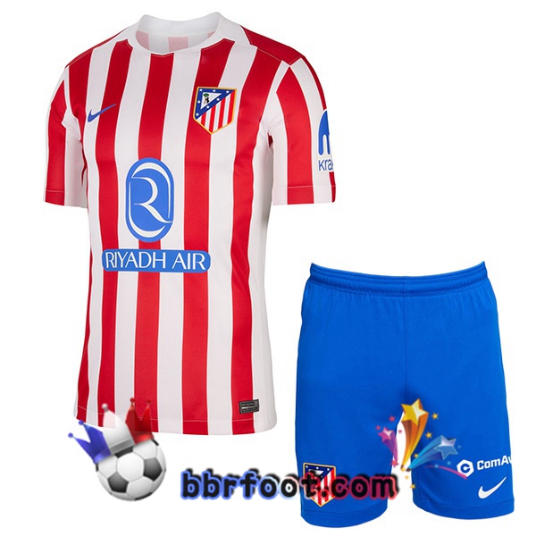 Maillot Foot Atletico Madrid Enfant Domicile Rouge 2025/2026
