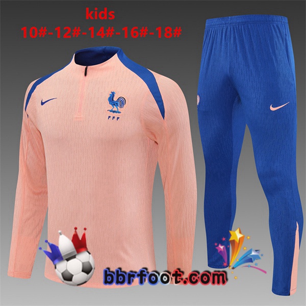 Survetement Foot France Enfant Rose 2025/2026