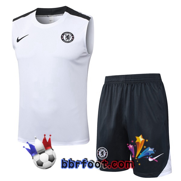 Gilet Foot FC Chelsea + Shorts Blanc 2025/2026