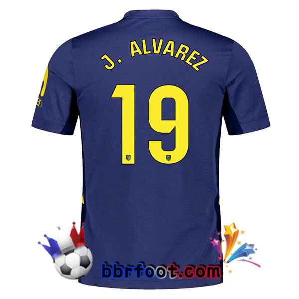 Maillot Foot Atletico Madrid (J. ALVAREZ 19) Exterieur Bleu Royal 2025/2026