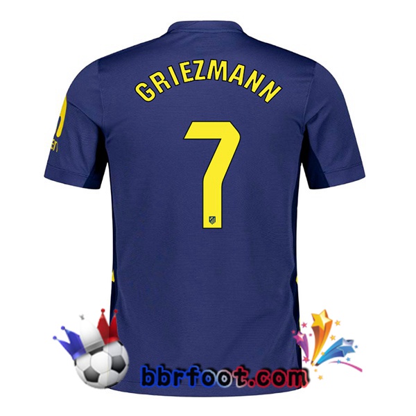 Maillot Foot Atletico Madrid (GRIEZMANN 7) Exterieur Bleu Royal 2025/2026