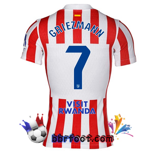 Maillot Foot Atletico Madrid (GRIEZMANN 7) Domicile Rouge 2025/2026