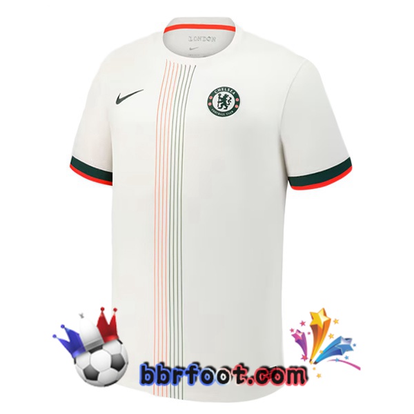 Maillot Foot FC Chelsea Exterieur Blanc 2025/2026