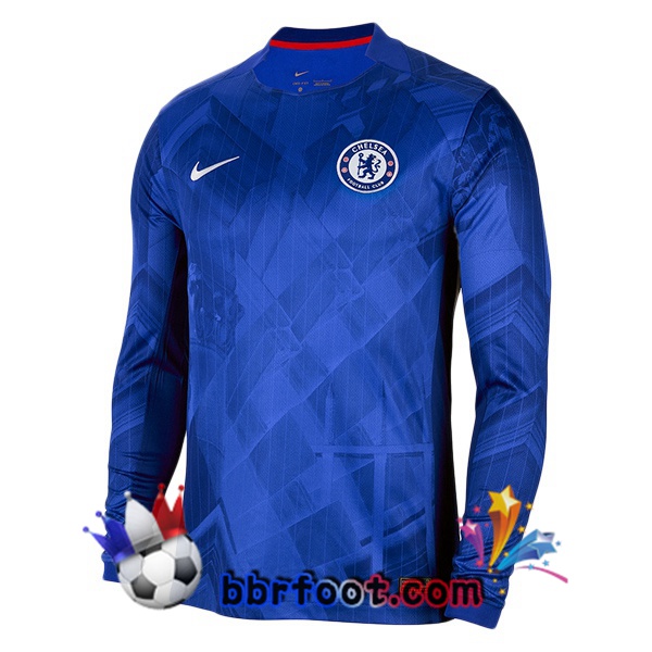 Maillot Foot FC Chelsea Domicile Manche longue Bleu 2025/2026