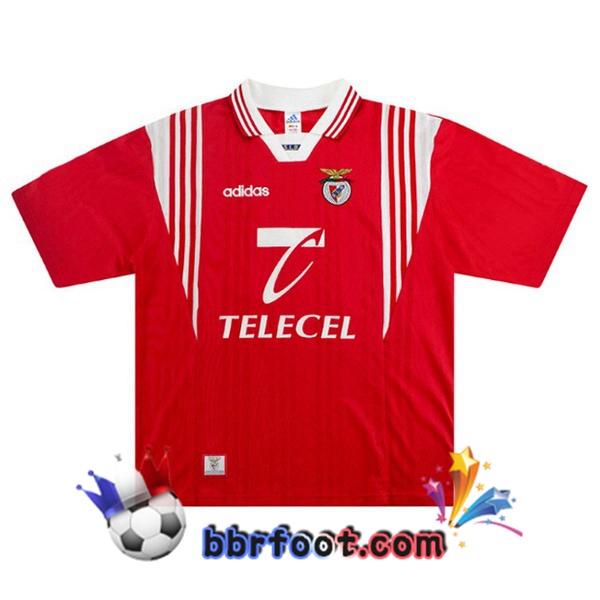 Maillot Foot S.L Benfica Retro Domicile Rouge 1997-1998