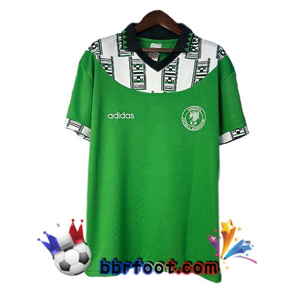 Maillot Foot Nigeria Retro Domicile Vert 1994