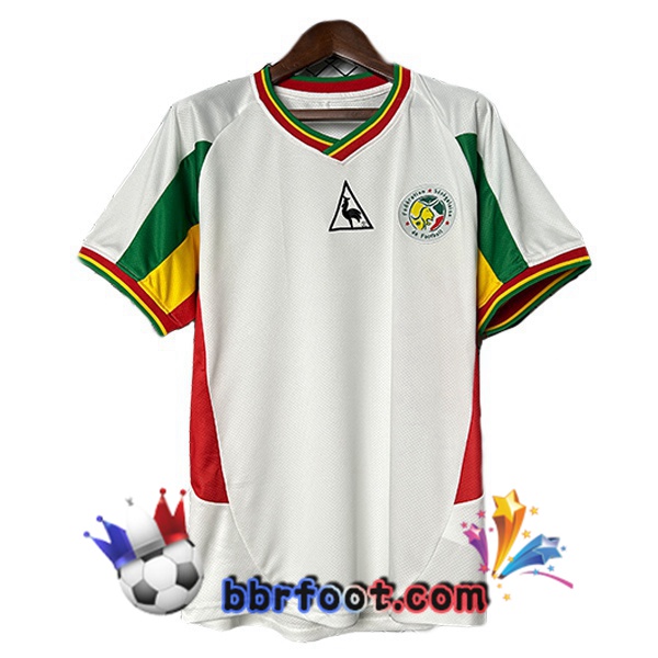 Maillot Foot Sénégal Retro Domicile Blanc 2002