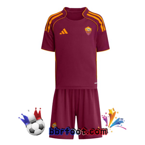 Maillot Foot AS Roma Enfant Domicile Rouge 2025/2026