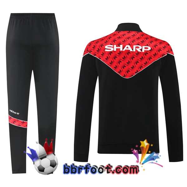 Survetement Foot - Veste Manchester United Rouge Noir 2025/2026