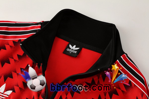 Survetement Foot - Veste Manchester United Rouge Noir 2025/2026