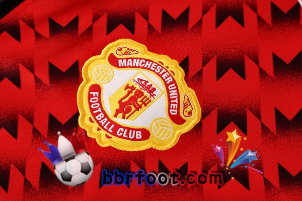 Survetement Foot - Veste Manchester United Rouge Noir 2025/2026