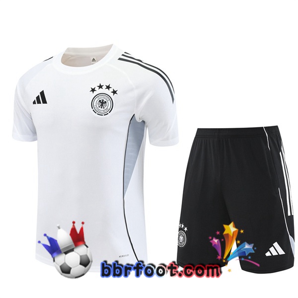 Ensemble Training T-Shirts Allemagne + Shorts Blanc 2025/2026