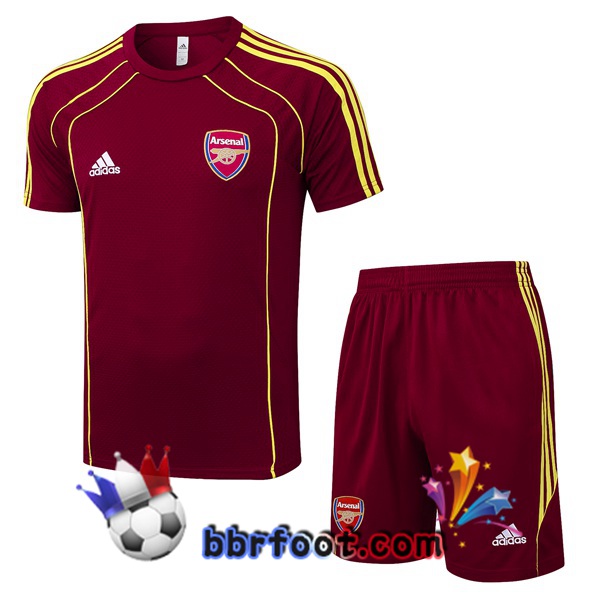 Ensemble Training T-Shirts Arsenal + Shorts Rouge 2025/2026