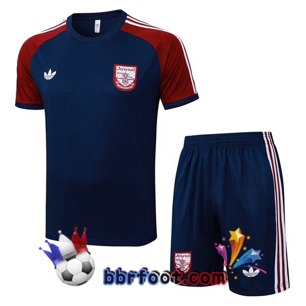 Ensemble Training T-Shirts Arsenal + Shorts Bleu Royal 2025/2026