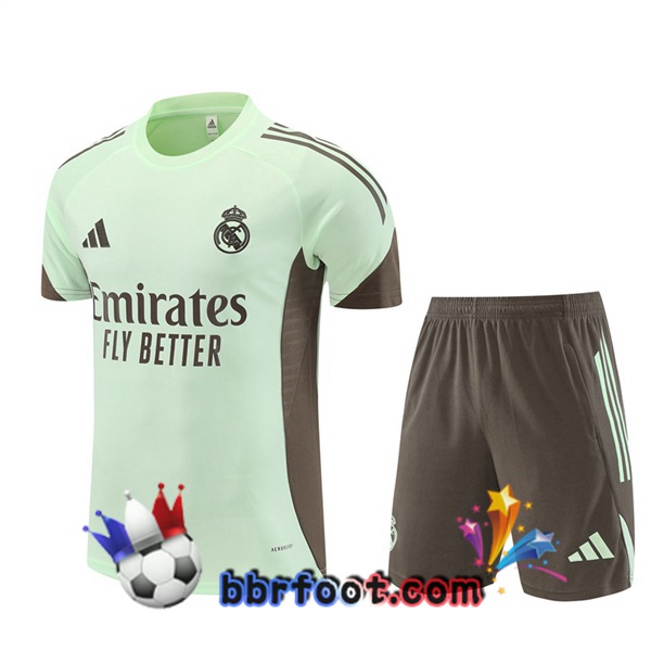 Ensemble Training T-Shirts Real Madrid + Shorts Vert 2025/2026