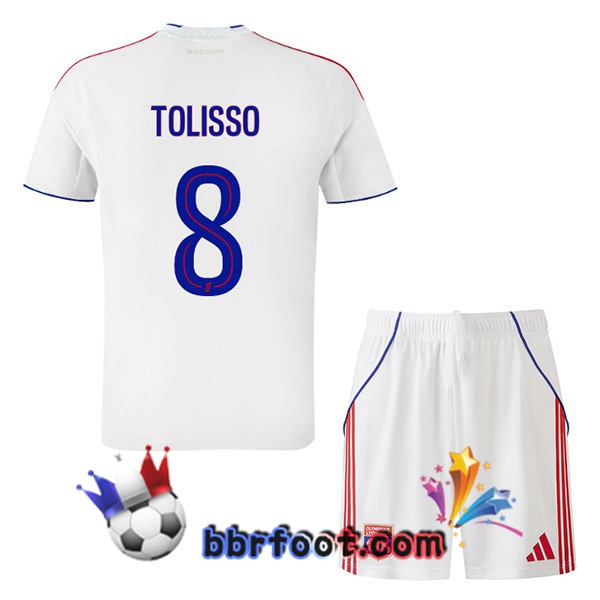 Maillot Foot Lyon OL (VERETOUT 7) Enfant Domicile Blanc 2025/2026