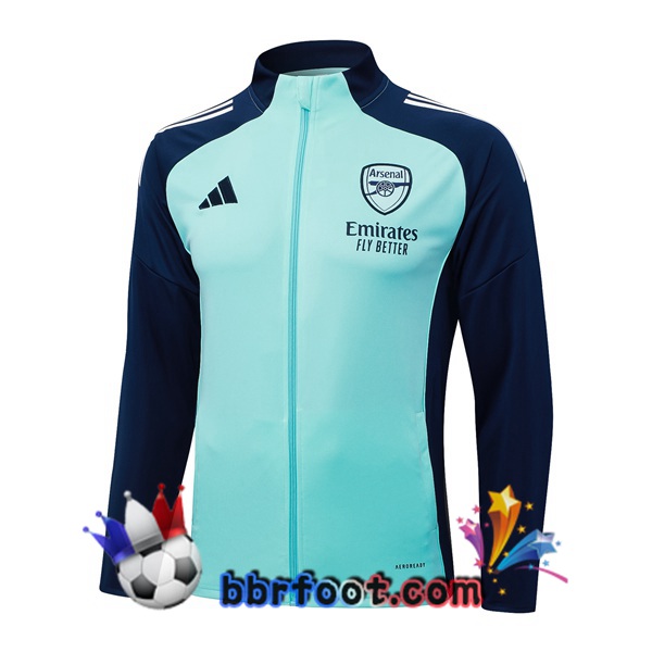Veste Foot Arsenal Vert Bleu Royal 2025/2026