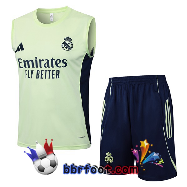 Gilet Foot Real Madrid + Shorts Vert 2025/2026