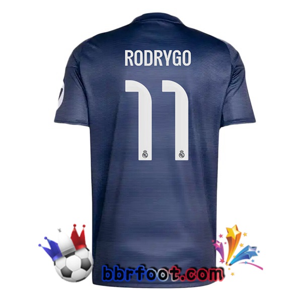 Maillot Foot Real Madrid (Rodrygo 11) Exterieur Bleu Royal 2025/2026