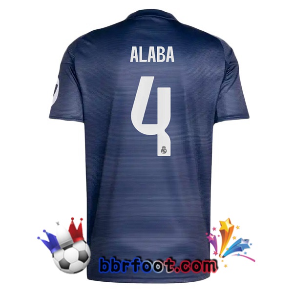 Maillot Foot Real Madrid (Alaba 4) Exterieur Bleu Royal 2025/2026