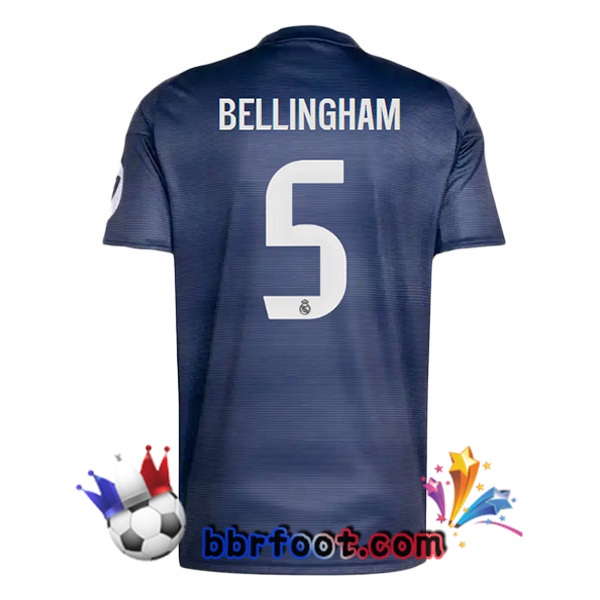 Maillot Foot Real Madrid (Bellingham 5) Exterieur Bleu Royal 2025/2026