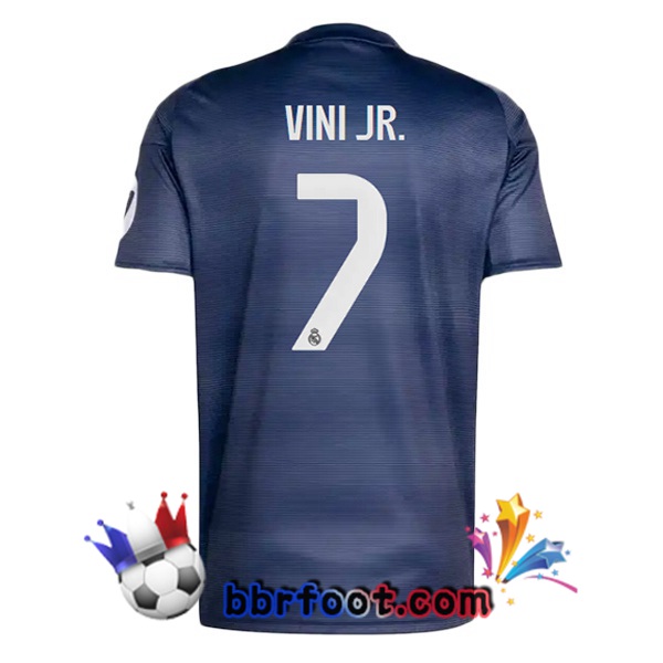 Maillot Foot Real Madrid (Vini Jr. 7) Exterieur Bleu Royal 2025/2026
