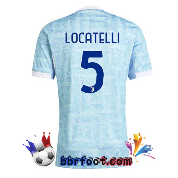 Maillot Foot Juventus (LOCATELLI 5) Exterieur Bleu Blanc 2025/2026