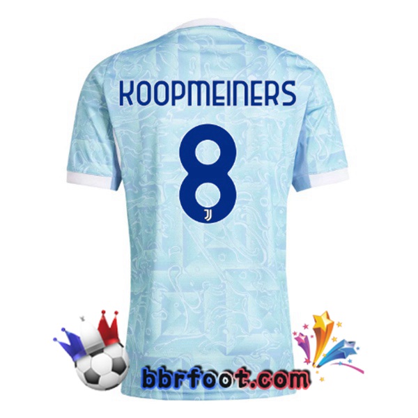 Maillot Foot Juventus (KOOPMEINERS 8) Exterieur Bleu Blanc 2025/2026
