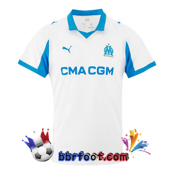 Maillot Foot Marseille OM Domicile Blanc 2025/2026