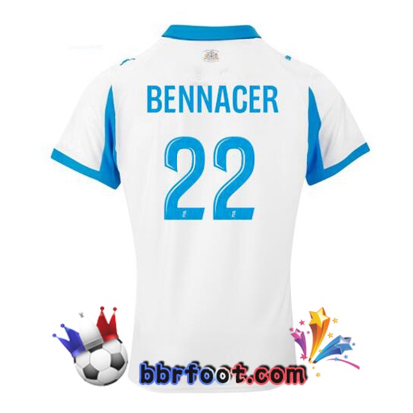 Maillot Foot Marseille OM (BENNACER 22) Domicile Blanc 2025/2026