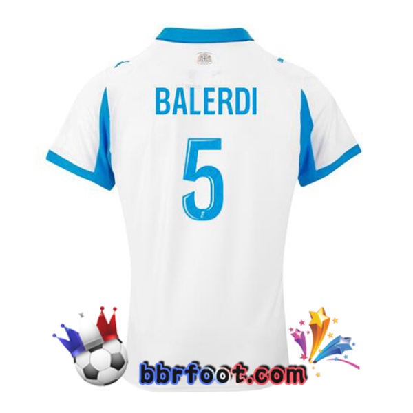 Maillot Foot Marseille OM (BALERDI 5) Domicile Blanc 2025/2026