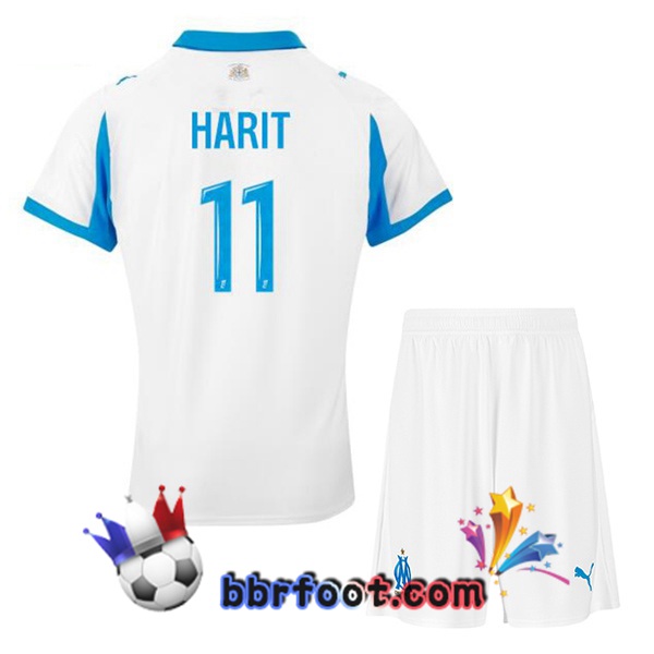 Maillot Foot Marseille OM (HARIT 11) Enfant Domicile Blanc 2025/2026