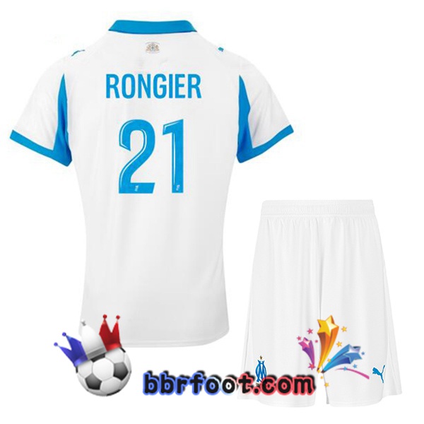 Maillot Foot Marseille OM (RONGIER 21) Enfant Domicile Blanc 2025/2026