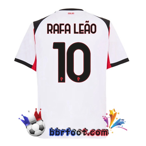 Maillot Foot AC Milan (Rafa Leão 10) Exterieur Blanc 2025/2026