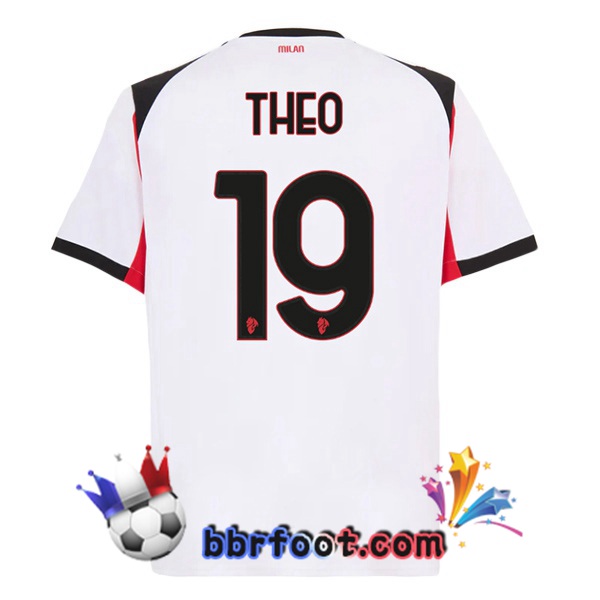 Maillot Foot AC Milan (THEO 19) Exterieur Blanc 2025/2026