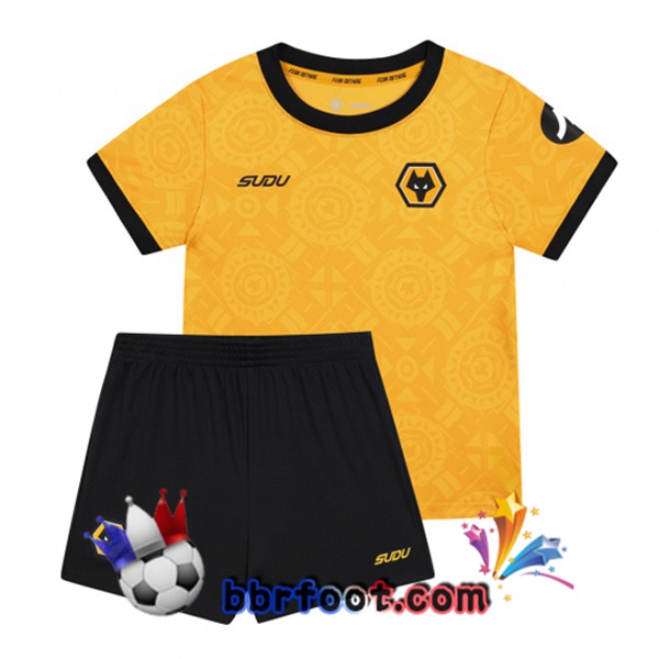 Maillot Foot Wolves Enfant Domicile Jaune 2025/2026