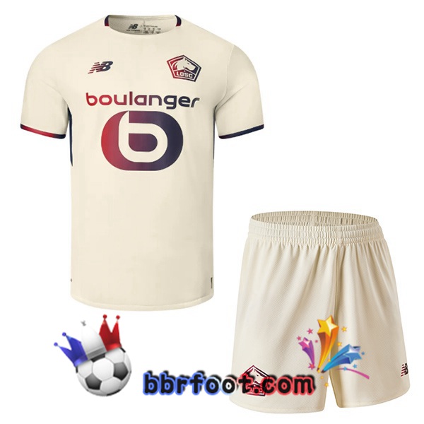 Maillot Foot Lille OSC Enfant Exterieur Jaune 2025/2026