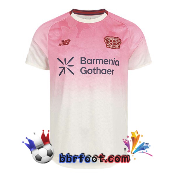 Maillot Foot Bayer 04 Leverkusen Exterieur Blanc Rose 2025/2026