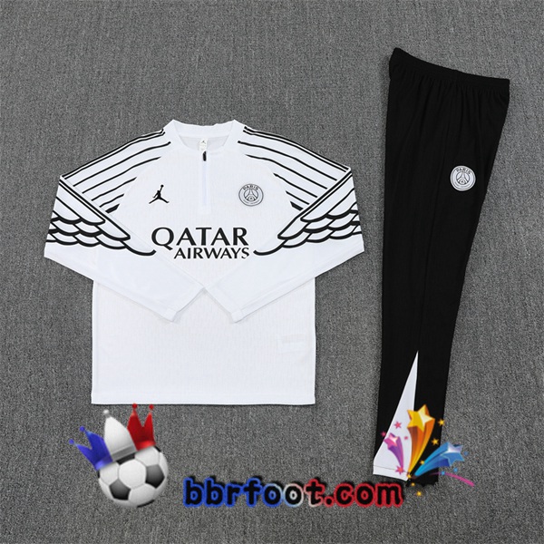 Survetement Foot Jordan Paris PSG Blanc 2025/2026